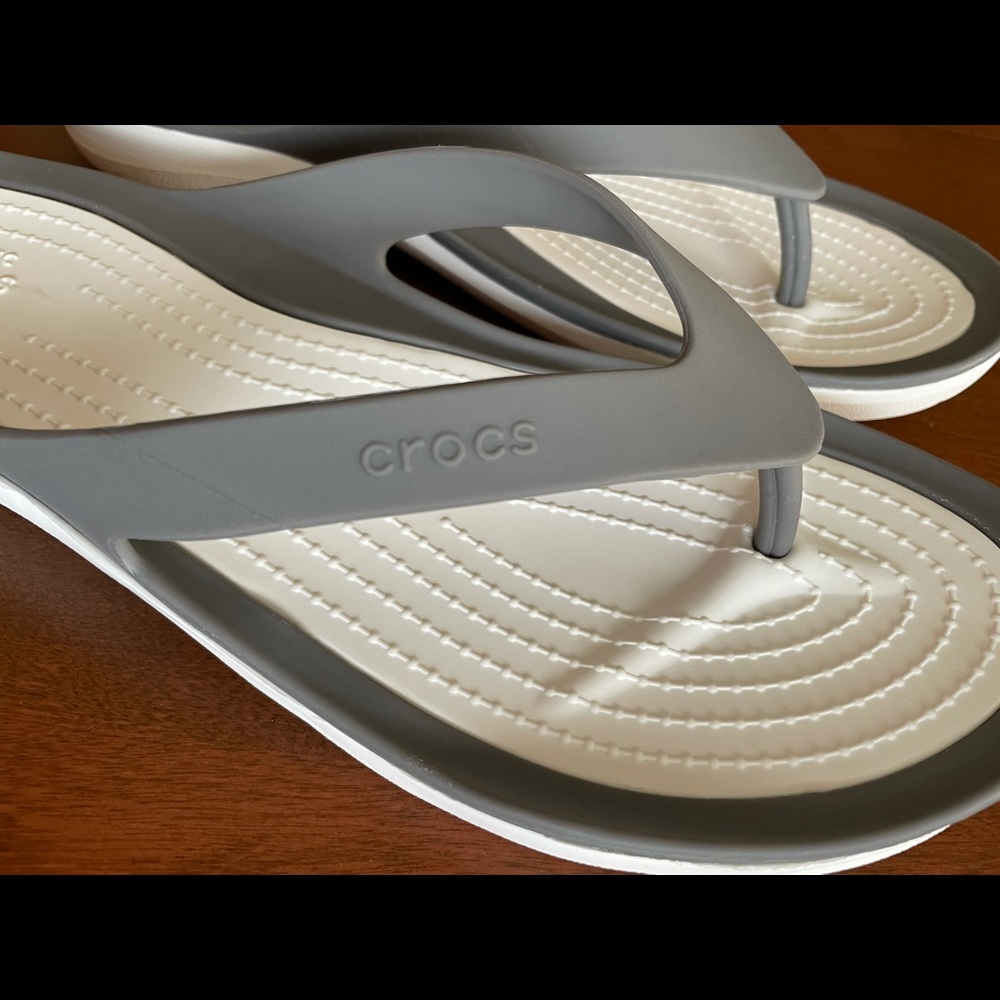 Crocs flip flops Iconic Comfort Gray/White